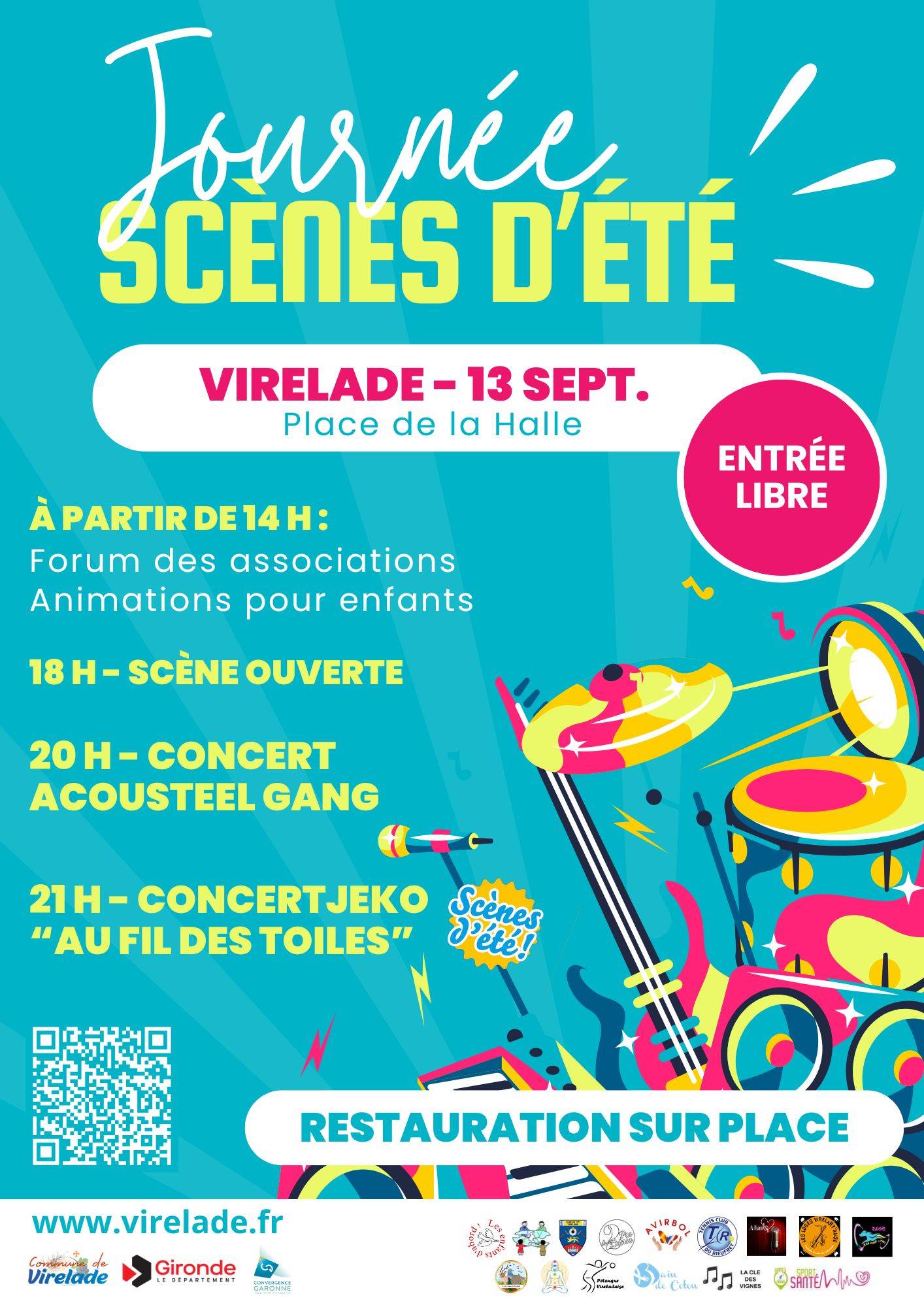 Affiche événement Journée Scènes d'été du 13 septembre - Virelade