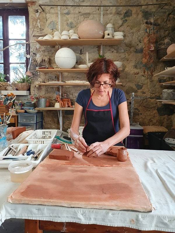 Photo d'une réalisation en forme de feuille de vigne faites par l'atelier Yelipsa Virelade,