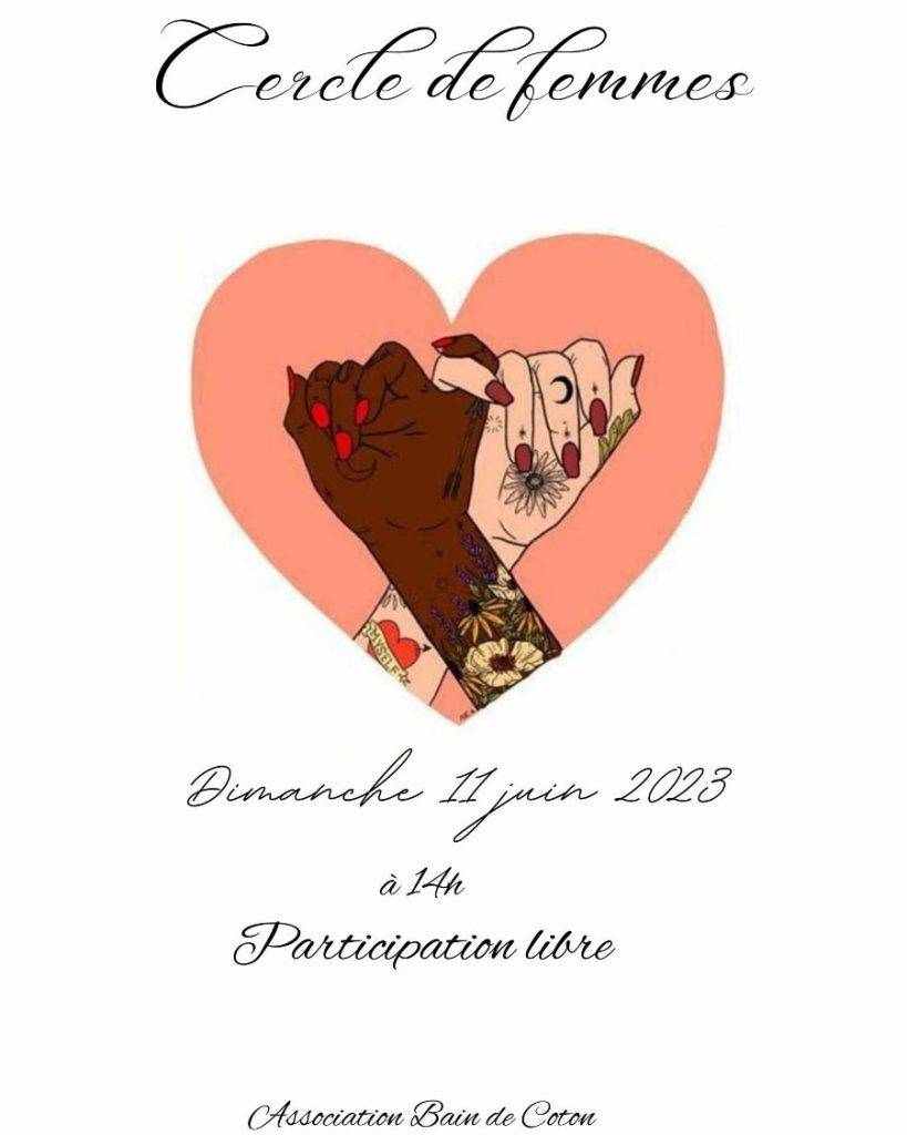 Affiche Cercle de femmes - 11 Juin - Association Bain de Coton - Virelade