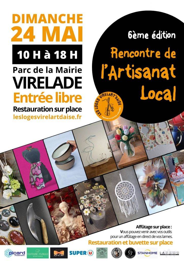 Affiche Rencontre de l'Artisanat Local - 24 Mai - Virelade