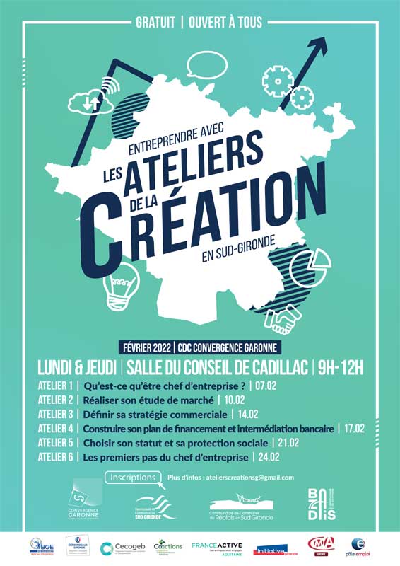 Programme Atelier Création Entreprise - Page 1 - CDC Convergence Garonne - Sud Gironde