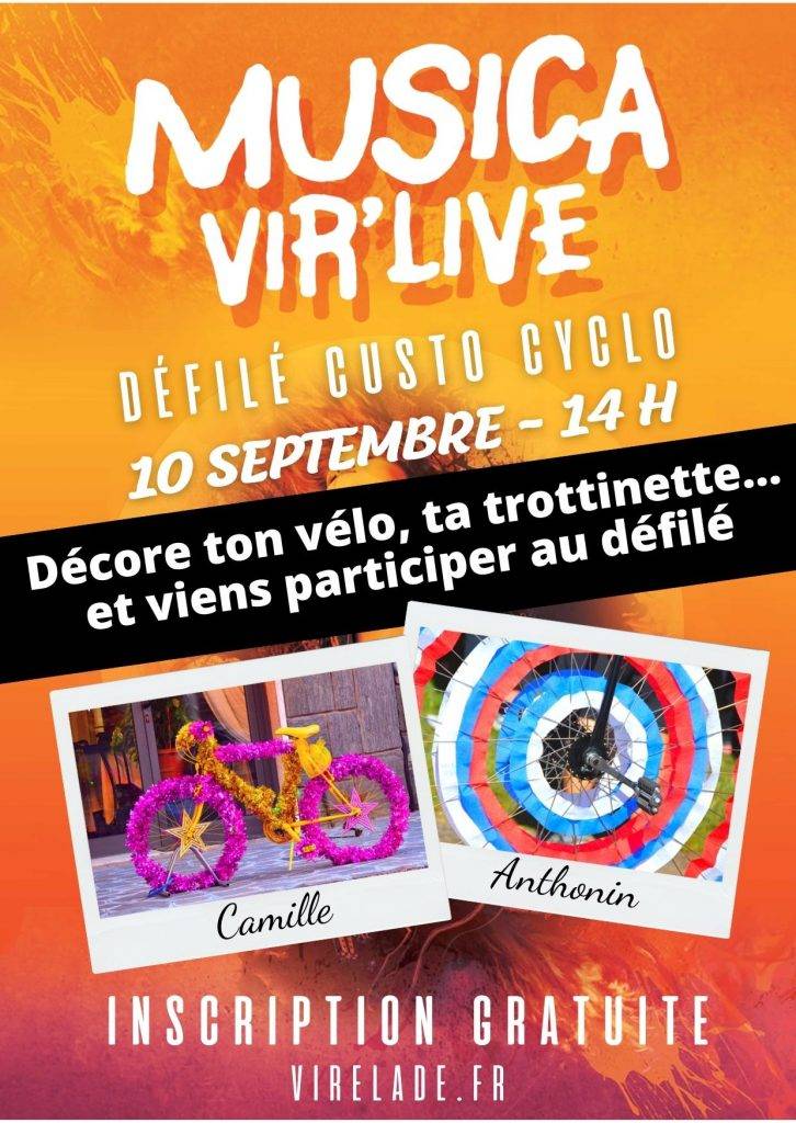Affiche Défilé Custo Cyclo - Festival Musica VirLive - Virelade