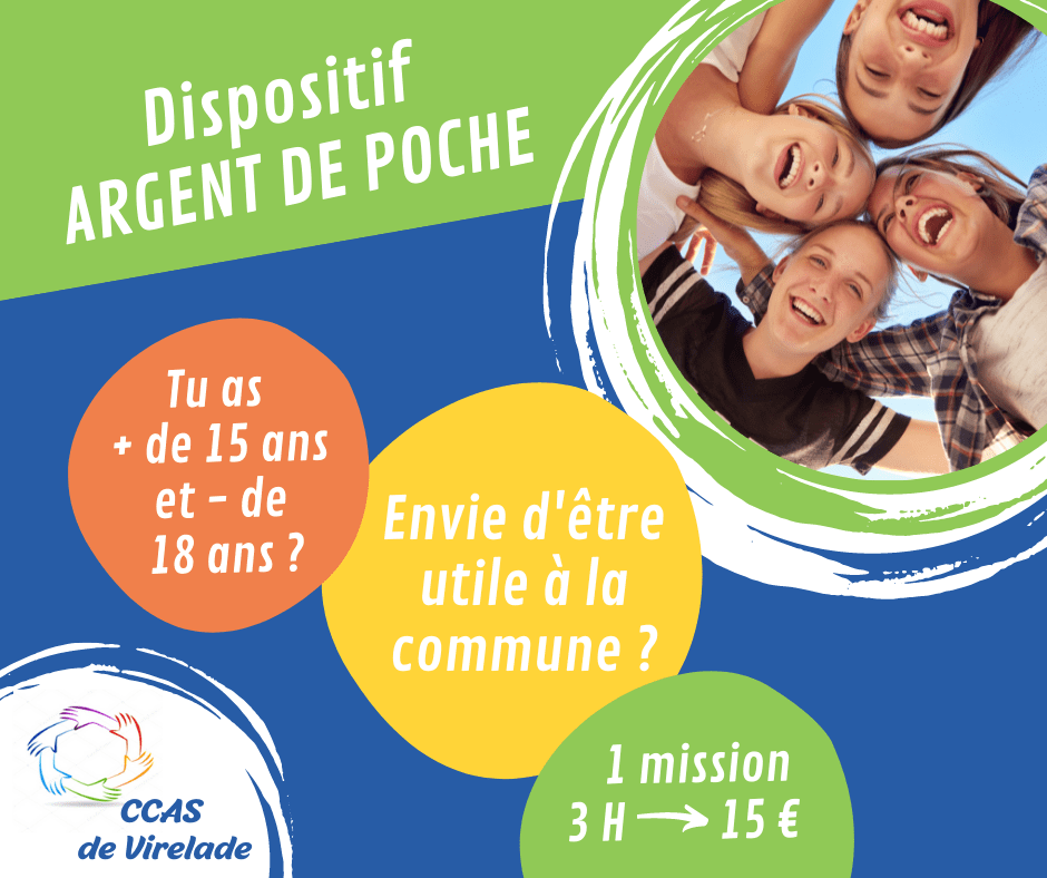 Illustration Facebook - Dispositif Argent de Poche - CCAS de Virelade