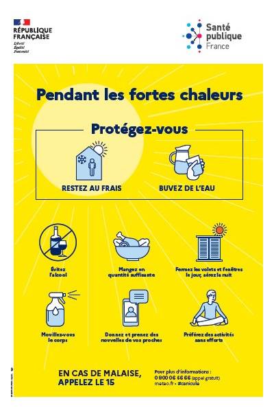 Affiche prévention Vague de Fortes Chaleurs