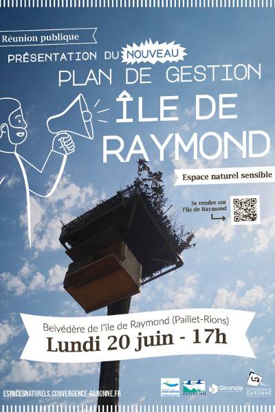 Affiche Réunion Publique 20 Juin - Programme de gestion de l'ïle de Raymond