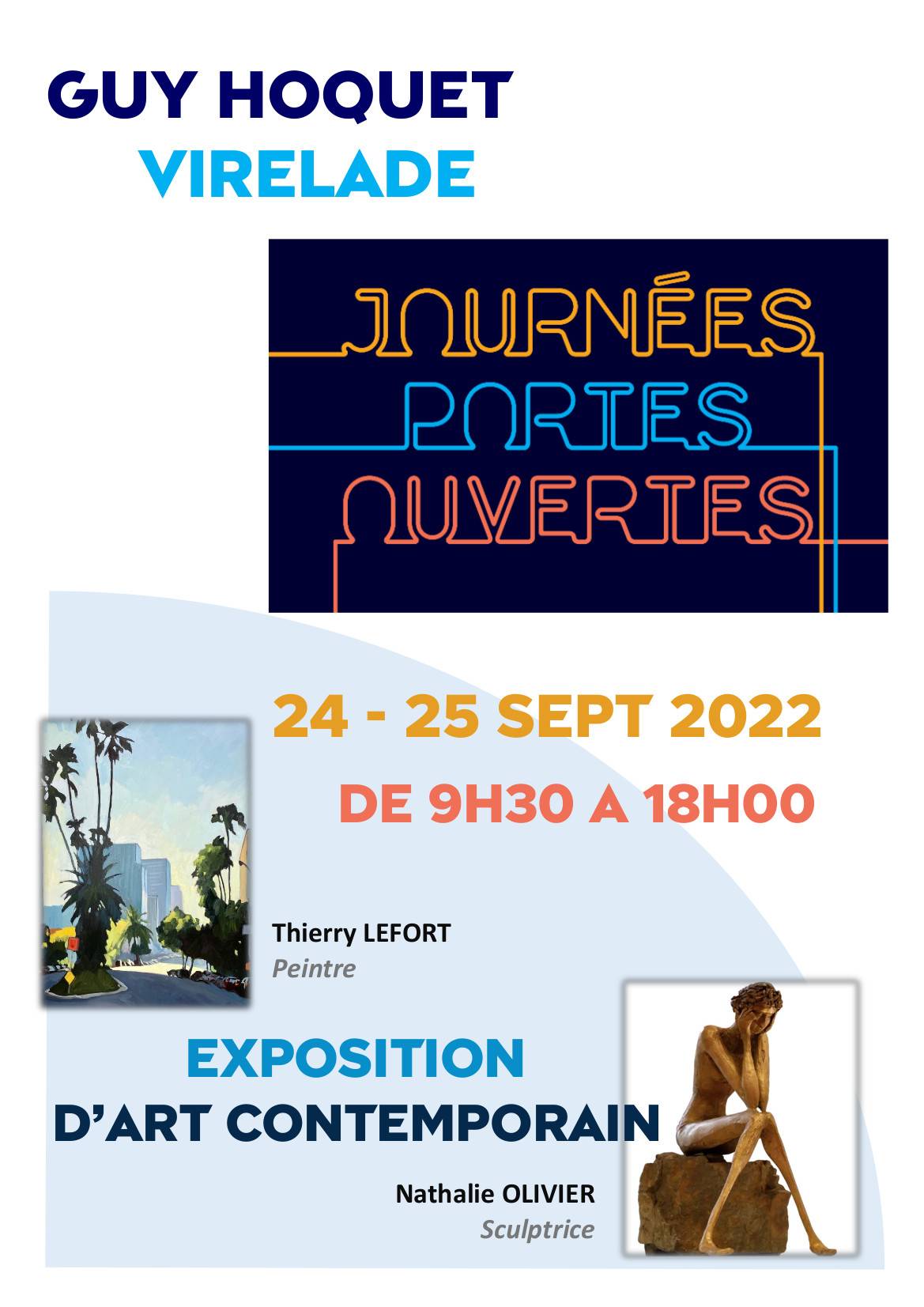 Affiche Portes ouvertes & exposition Art Contemporain - Guy Hoquet Virelade