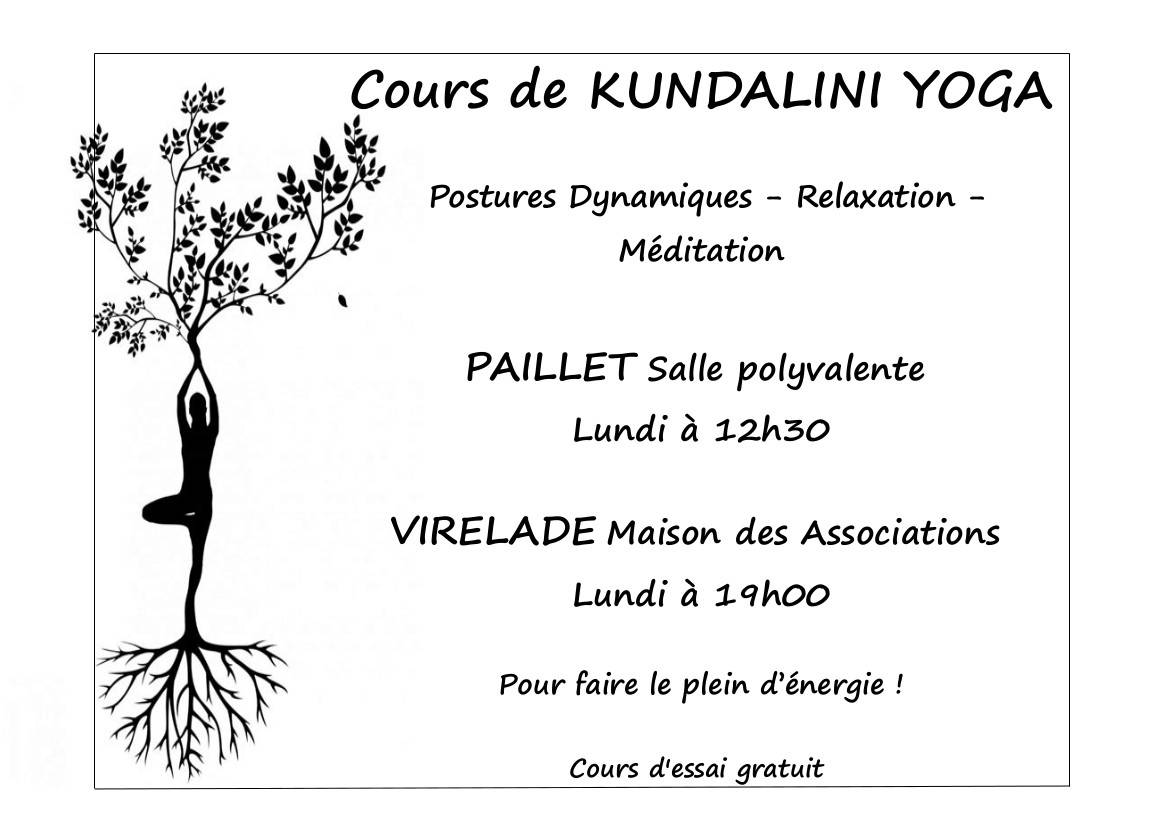 Flyer Reprise Yoga - Association Fatal Compagnie - Virelade