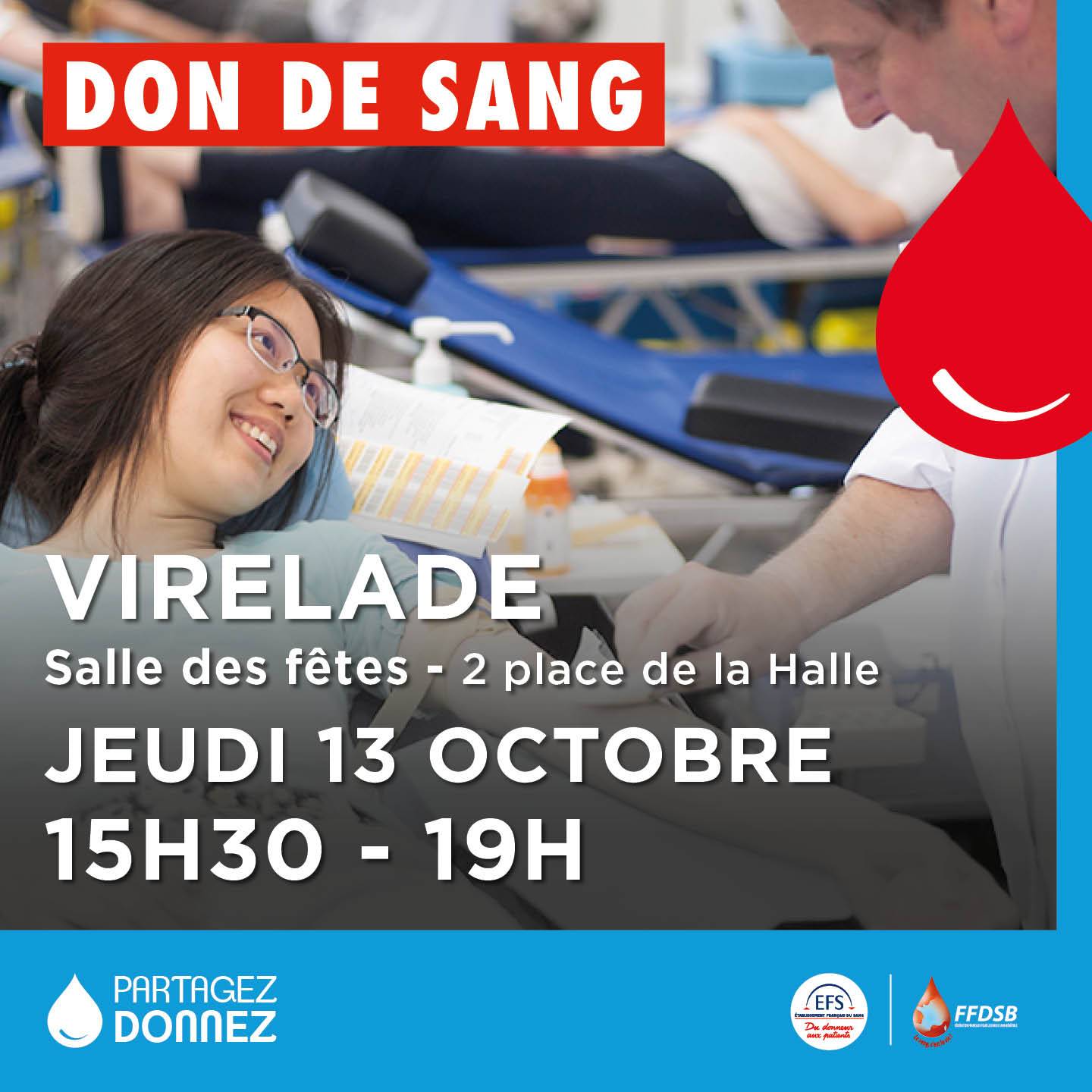 Collecte de sang - EFS - Virelade