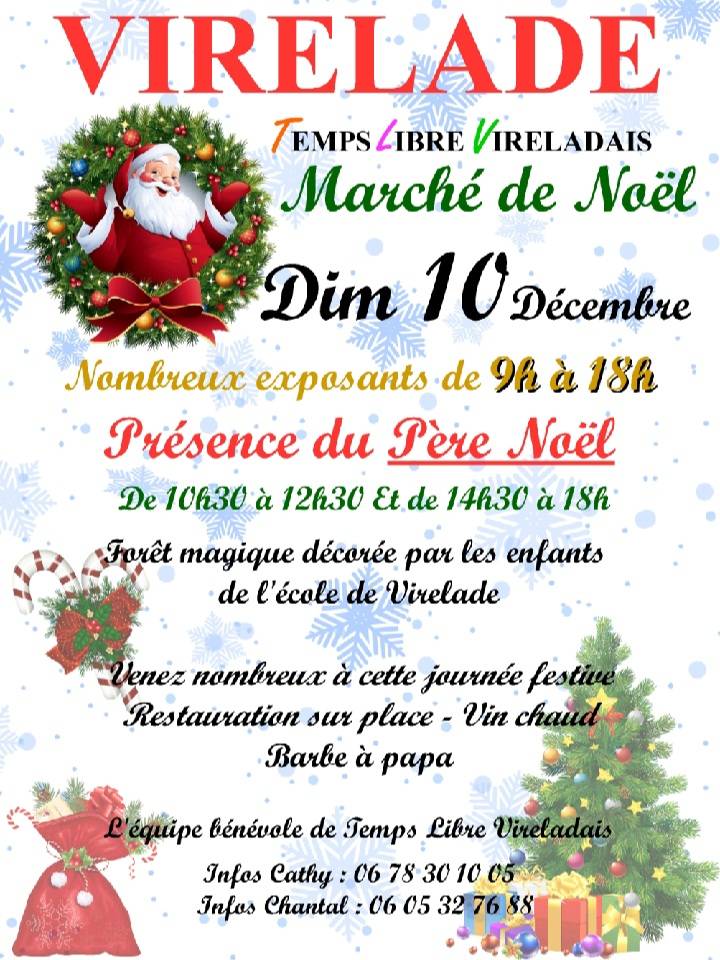Affiche Marché de Noël TLV - Virelade