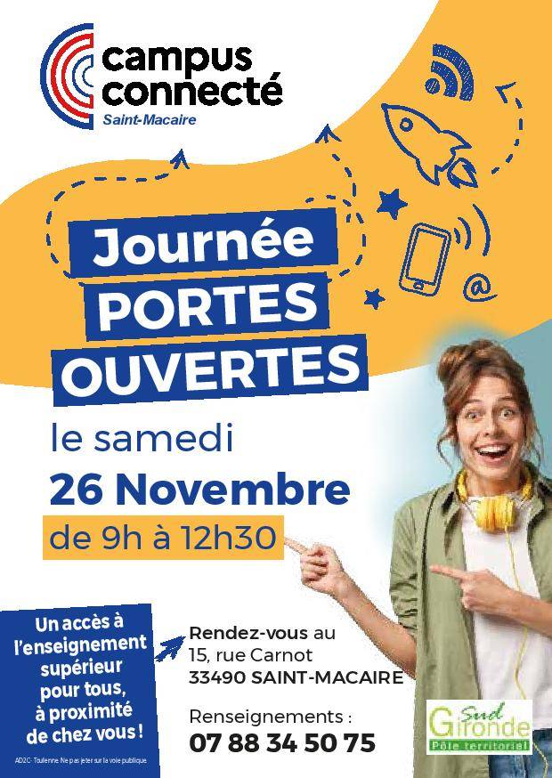 Flyer du campus connecté pour l'évènement du 26 novembre 2022, Virelade