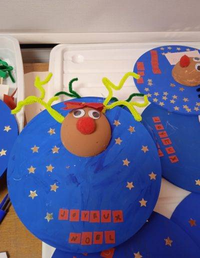 Création décoration de Noël faite par les enfants de Virelade