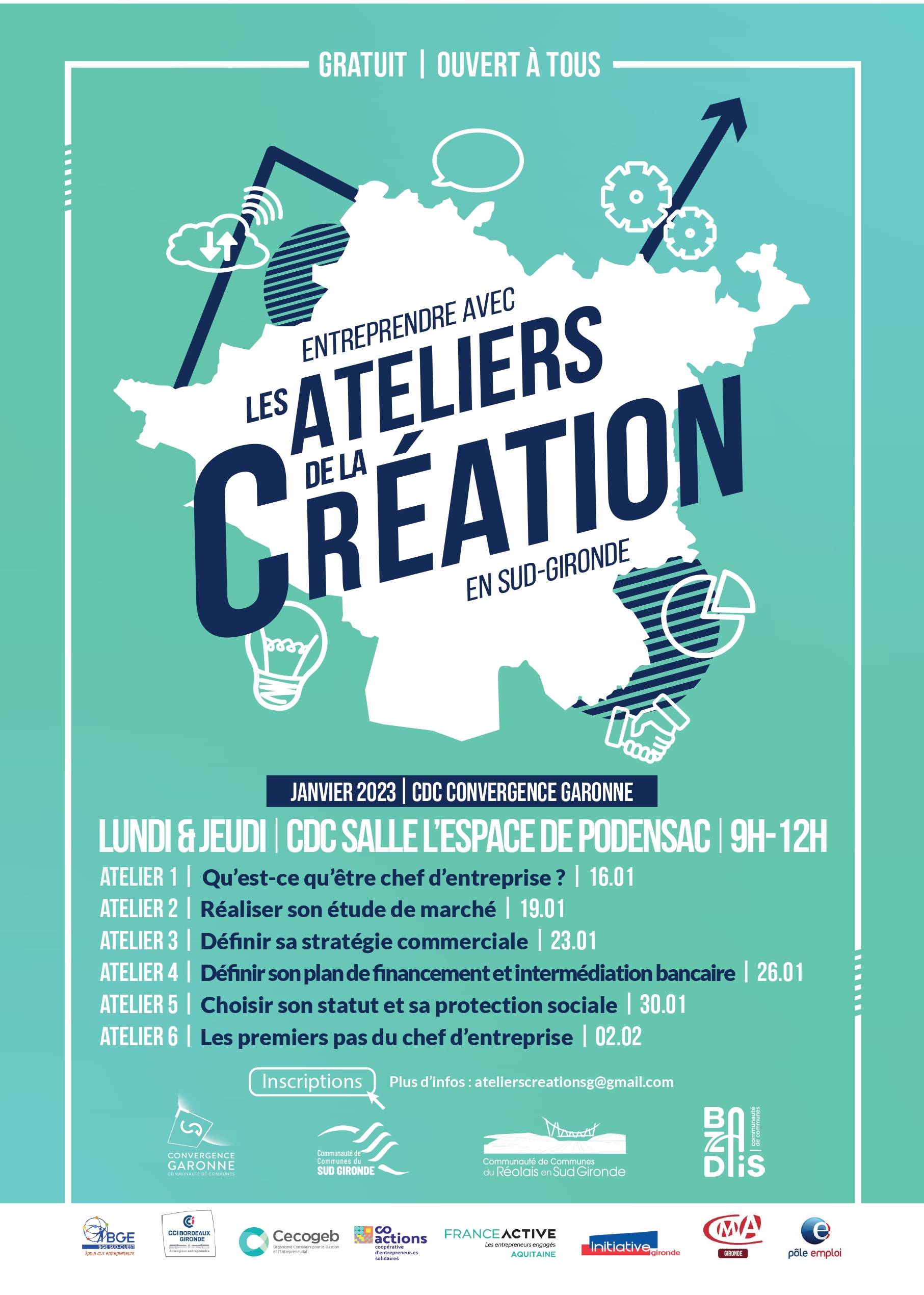 Programme Atelier Création Entreprise - Page 2 - CDC Convergence Garonne - Sud Gironde