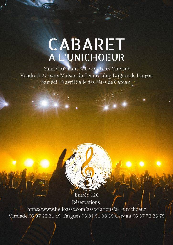 Image Affiche Cabaret de l'association à l'Unichoeur - 2026 - Virelade