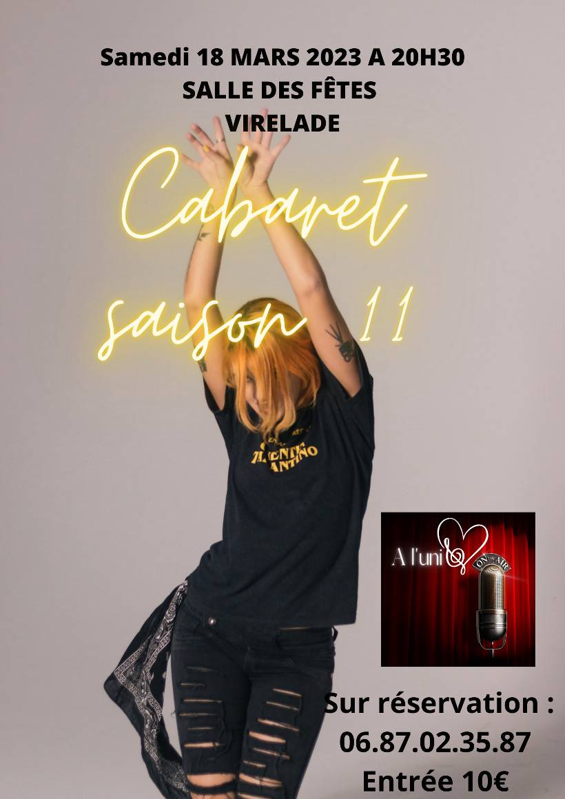 Affiche Evénement à Virelade - Cabaret - Association à l'unichoeur