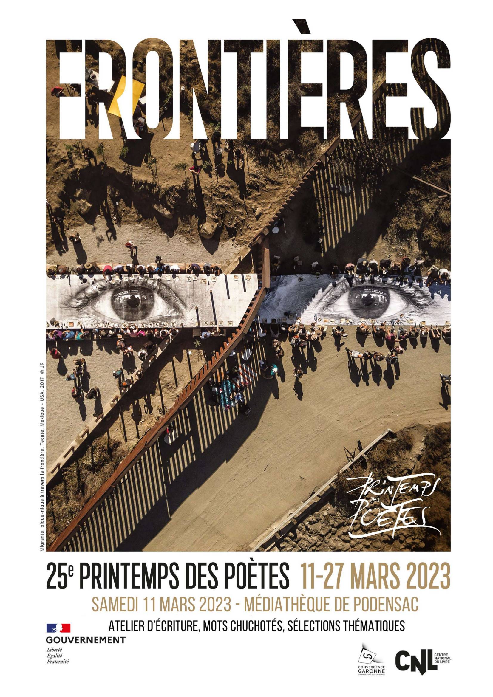 Affiche Printemps des Poètes - CDC Convergence Garonne