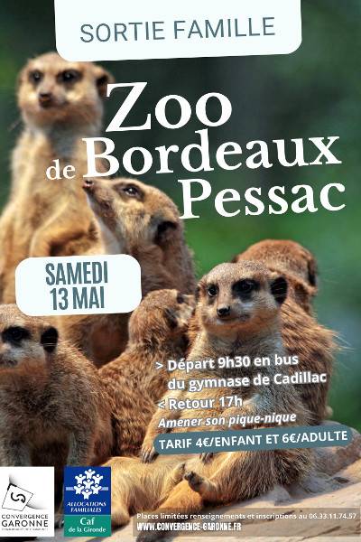 Illustration Actualité Sortie Familiale Zoo de pessac - Pole Accompagnement Citoyen - CDC Convergence Garonne