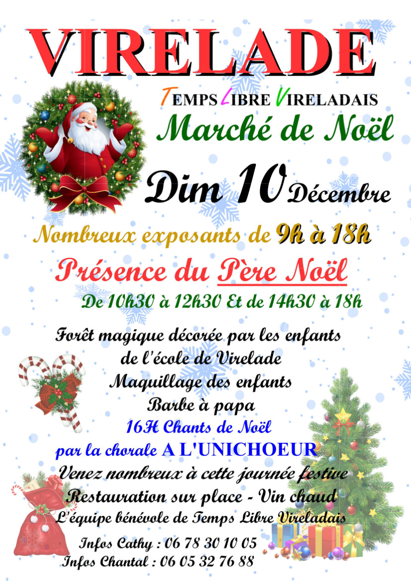 Affiche Marché de Noël TLV - Virelade