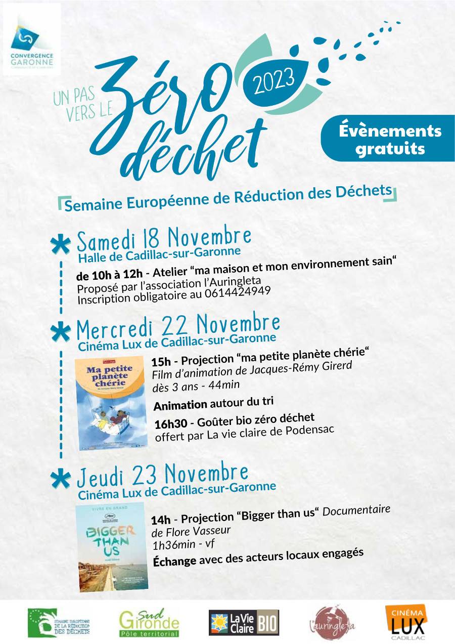 Flyer Evenement Zero Déchet - CDC Convergence Garonne - Virelade