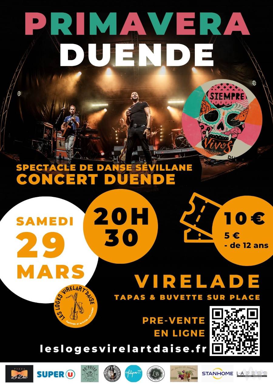 Affiche Concert Primavéra Duende - Les Loges Virelart'daise - Virelade