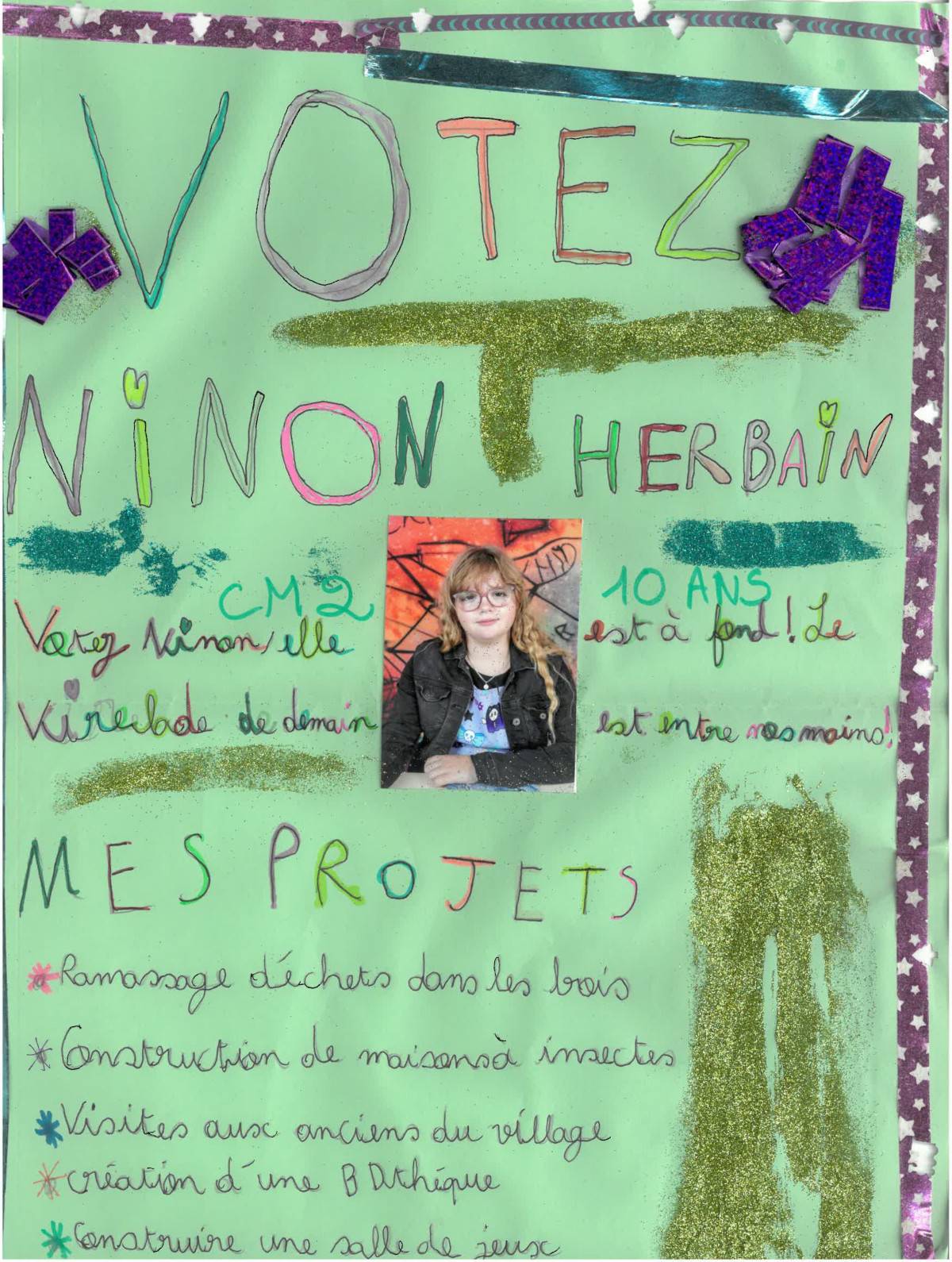 Photo Affiche Ninon Herblain candidate au CMJ de Virelade