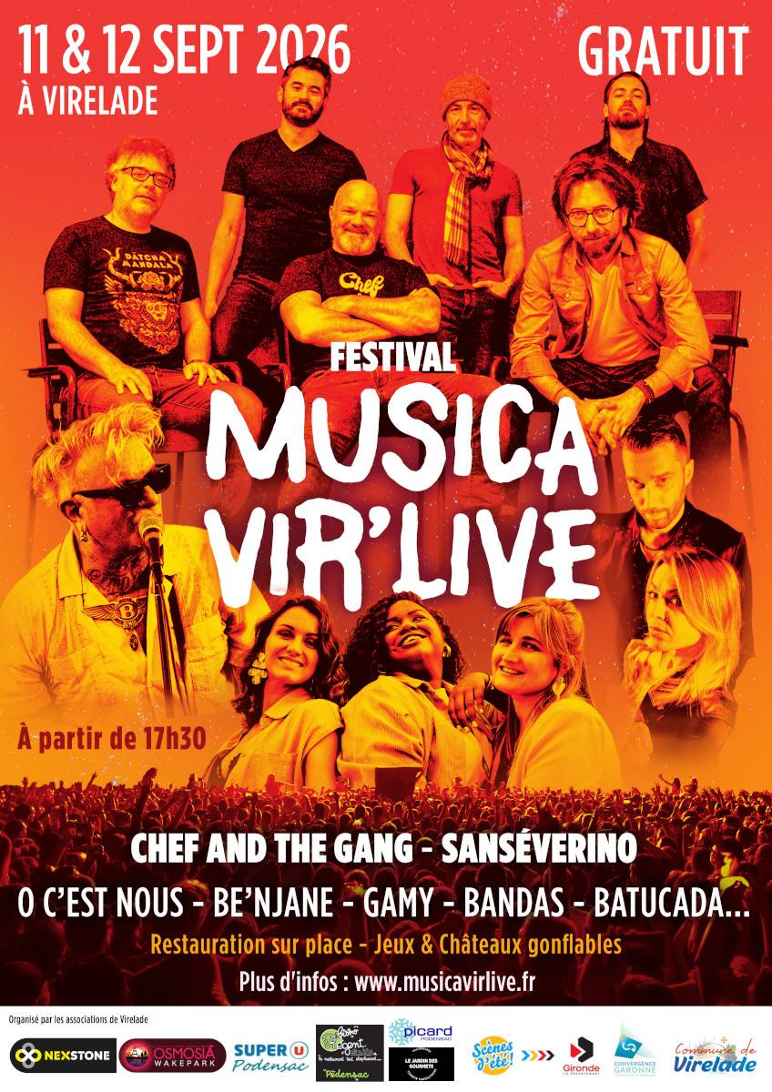 Affiche Festival Musica Vir'Live à Virelade - Les Loges Virelartdaise