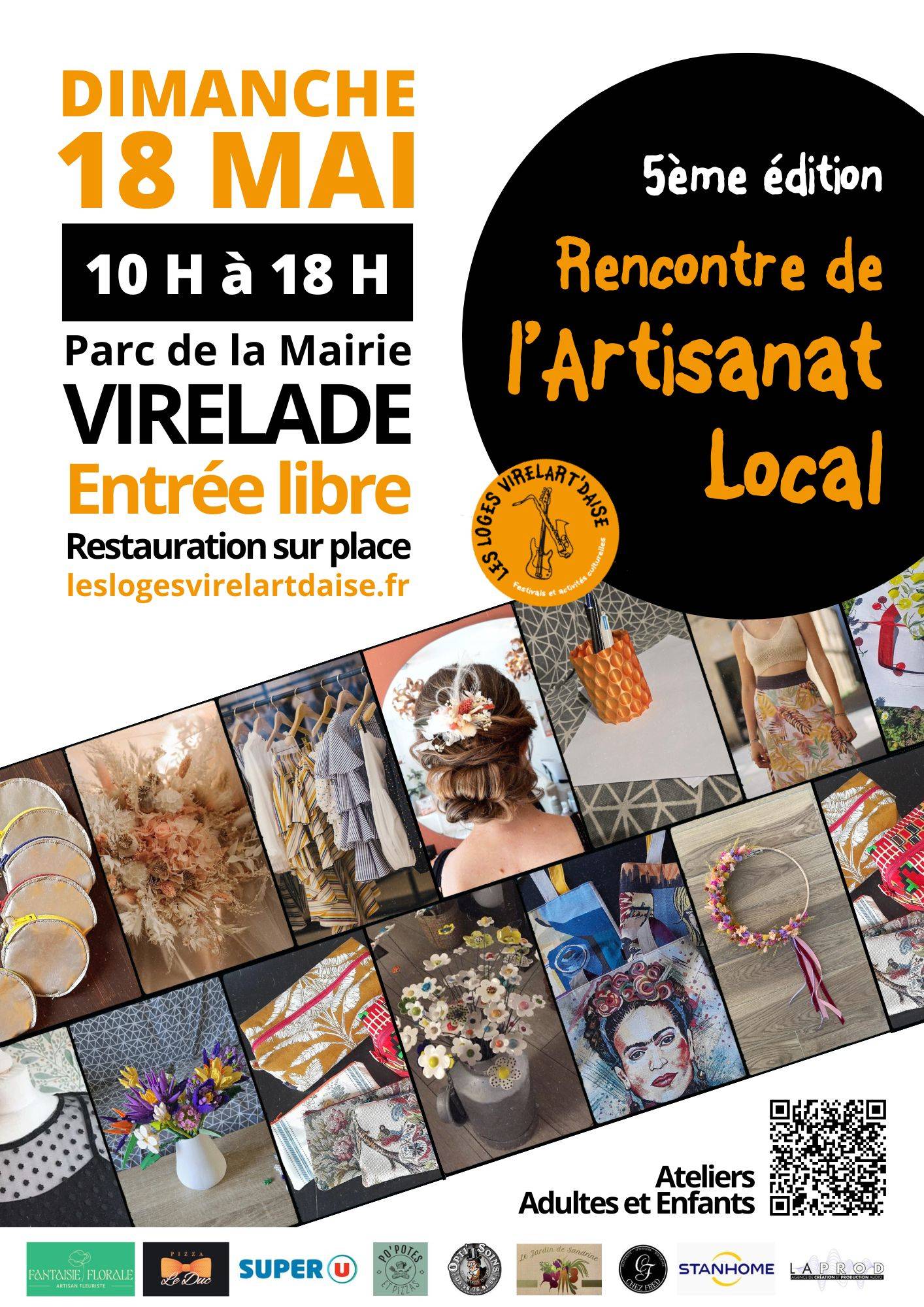 Affiche Rencontre de l'Artisanat Local de l'association Les Loges Virelart'daise à Virelade
