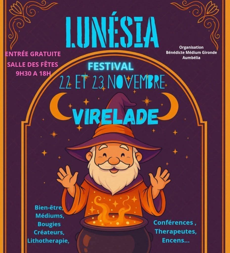 Affiche Festival Lunésia - bien-êre - Virelade