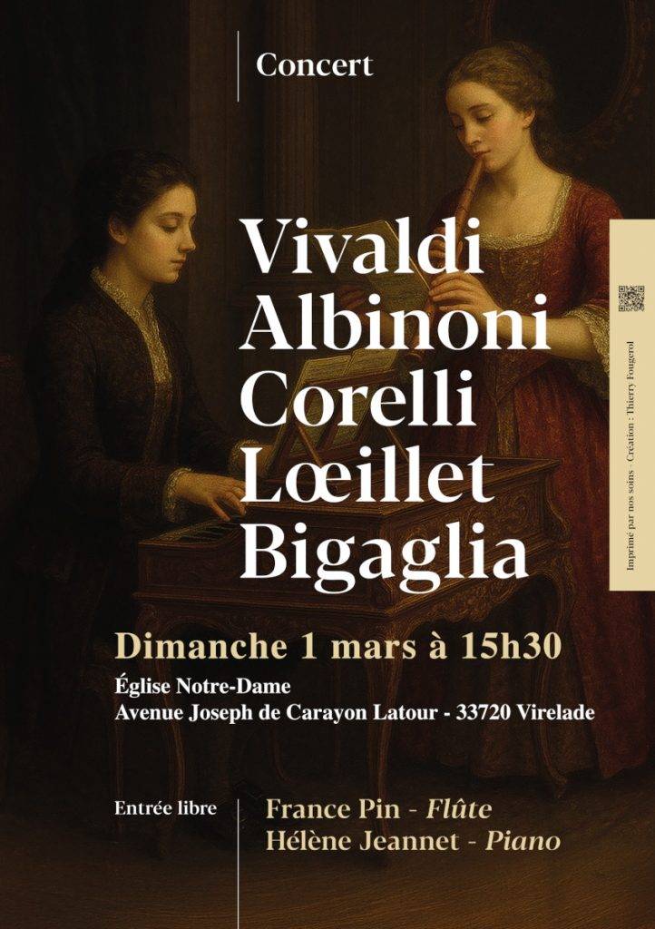 Affiche Concert Classique à l'église de Virelade