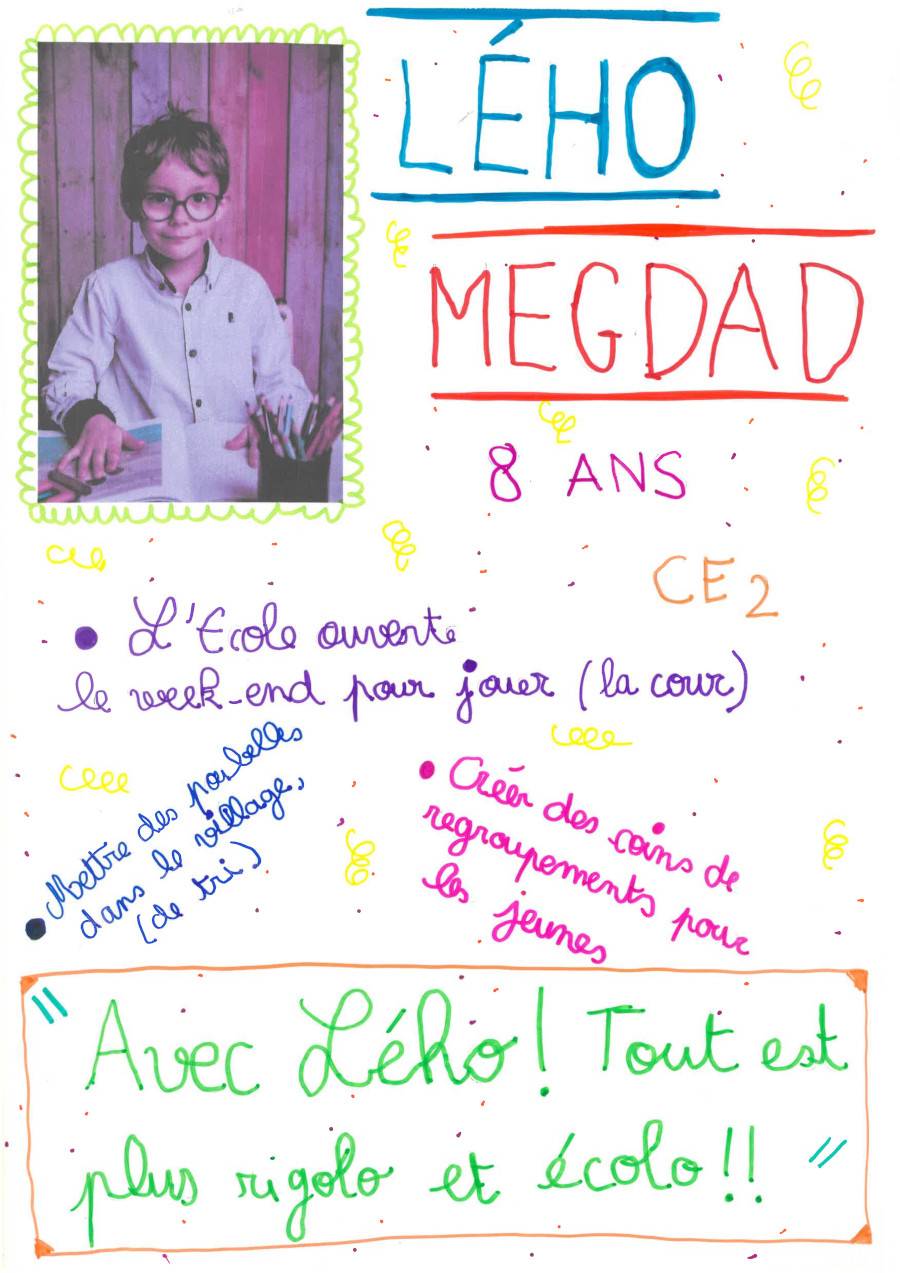 Photo Affiche Lého Megdad candidat au CMJ de Virelade