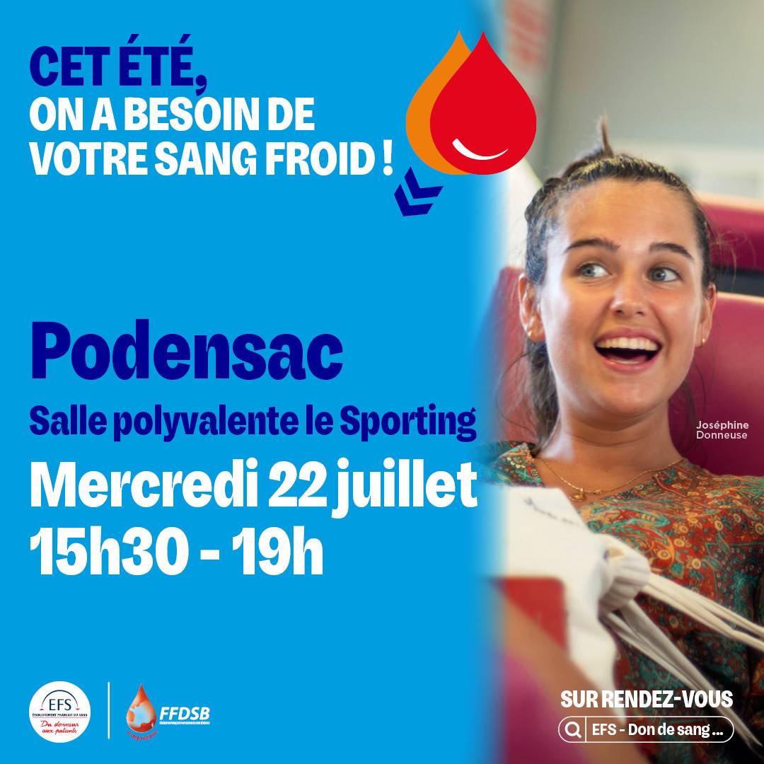 Illustration Actualité Collecte de sang à podensac le 22 juillet
